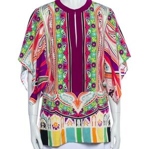 💐ETRO Silk Printed Tunic '60s style NEW